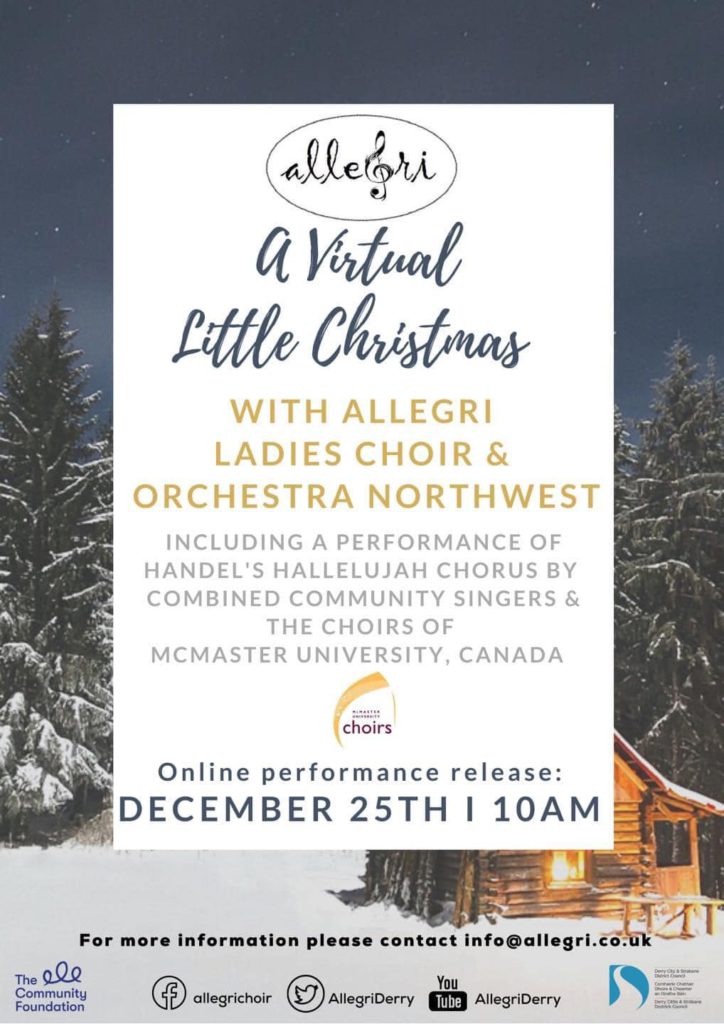 event poster with snowy background and writing on top