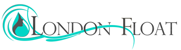 London Float Logo with aqua detail white background