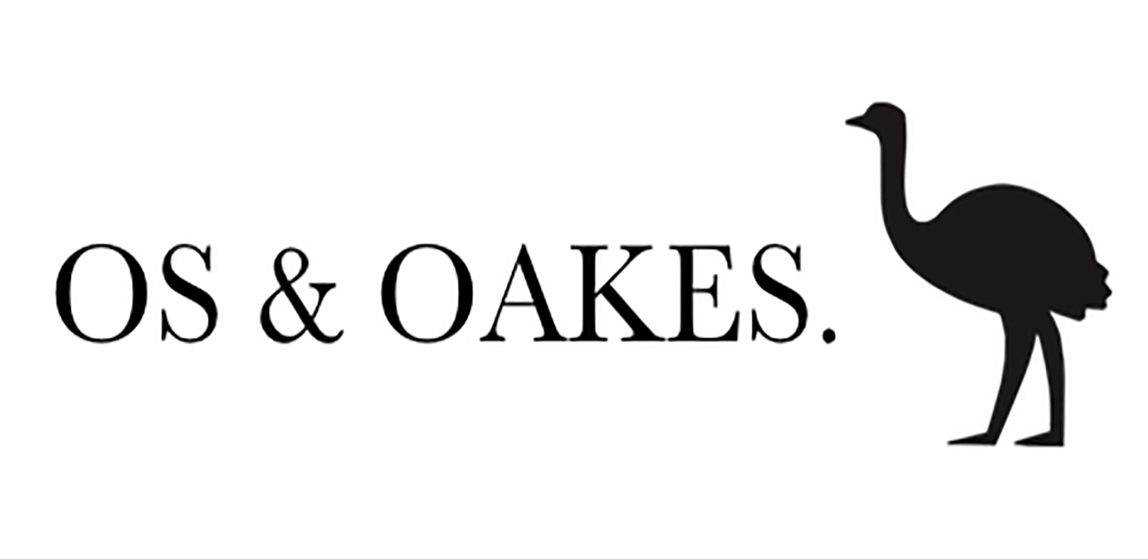 os & oaks logo black and white